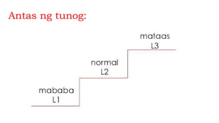 Antas ng tunog:
 