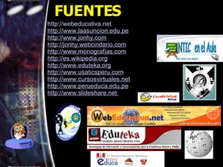 CONCLUSIONES Debemos: dejar el paso y mirando al futuro. estar motivados por la necesidad de aprender. tener nuevos cambios de paradigmas educativos. tener un compromiso de la comunidad educativa. ser el profesor del siglo XXI. estar predispuestos para abrir las puertas del conocimiento en un camino del auto aprendizaje. 