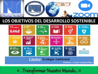«…Transformar Nuestro Mundo…»
Cátedra: Ecología Ambiental
Profesor.- Carlos Unshelm Báez
LOS OBJETIVOS DEL DESARROLLO SOSTENIBLE
 