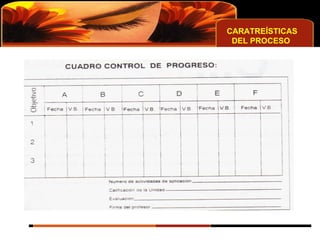 CARATREÍSTICAS DEL PROCESO  