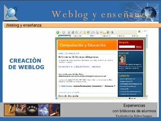 Weblog y enseñanza  CREACIÒN DE WEBLOG 