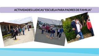 ACTIVIDADES LUDICAS “ESCUELA PARA PADRES DE FAMILIA”
 