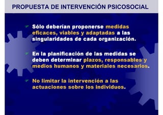 PROPUESTA DE INTERVENCIÓN PSICOSOCIAL
 