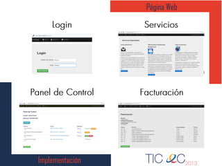 Implementación
Página Web
 
