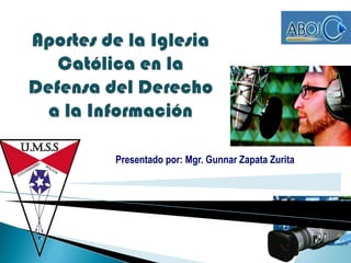 Presentado por: Mgr. Gunnar Zapata Zurita
 