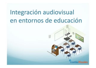 Integración audiovisual 
en entornos de educación
 