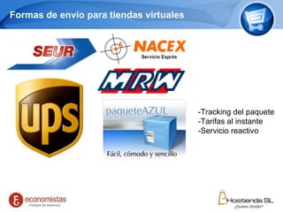 Formas de envío para tiendas virtuales Page     -Tracking del paquete -Tarifas al instante -Servicio reactivo 