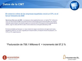 Datos de la CMT *Facturación de 758.1 Millones €  = incremento del 57,2 % 