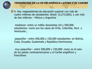 Tendencias de la educación superior en América Latina y el Caribe: Un ...