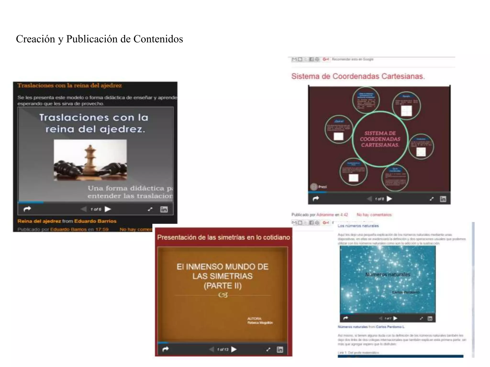 Creación y Publicación de Contenidos
 