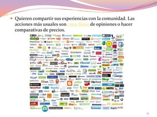 Servicios:La búsqueda y la comparación de la información se hace más frecuentemente en un medio físico. El 50,8% de los internautas busca información de servicios financieros y seguros mayoritariamente en un medio físico y también lo hace para comparar precios el 45,1%. Sólo un 15,6% de los internautas compra más frecuentemente sus productos financieros a través de Internet. Pagar principalmente a través de Internet por las redes sociales de pago es algo habitual para el 6,1% de los internautas. Mientras tanto, para los juegos de azar y concursos, servicio en auge en Internet, es aún menos frecuente con sólo el 3,1% de los internautas realizando las apuestas más frecuentemente por Internet.Fuente: Estudio Comercio Electrónico b2c 2010. ONTSI38