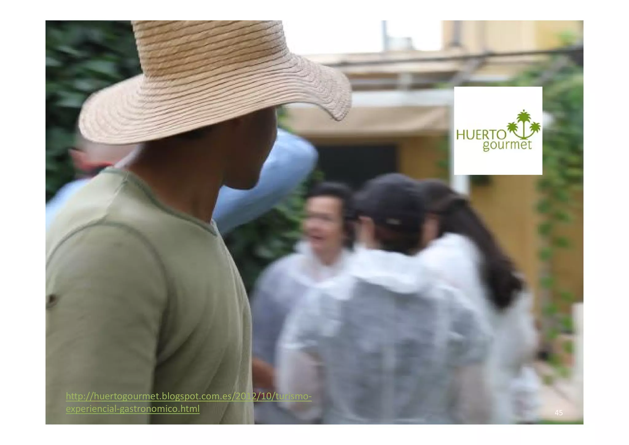 http://huertogourmet.blogspot.com.es/2012/10/turismo-
@david_mora
  experiencial-gastronomico.html
www.visionesdelturismo.com                                45
 