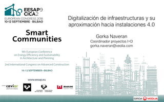 Digitalización de infraestructuras y su
aproximación hacia instalaciones 4.0
Gorka Naveran
Coordinador proyectos I+D
gorka.naveran@veolia.com
 