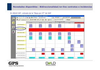 Novedades disponibles : Bidireccionalidad/on-line contratos e incidencias


En BOLD WP: volcado de la “Baja por IT” de SAP
 