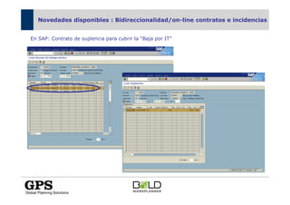 Novedades disponibles : Bidireccionalidad/on-line contratos e incidencias


En SAP: Contrato de suplencia para cubrir la “Baja por IT”
 