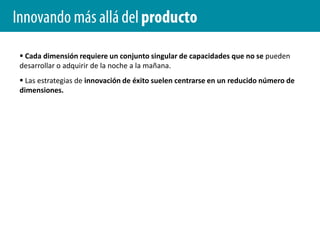  Sistema RemoteTeller para la banca de DieboldInnovando más allá del productoTitanindustriesinnovo en el eje “presencia” cuando entro en el mercado de la India con elegantes relojes. Inicialmente Titan se quedo fuera del mercado porque los canales tradicionales de venta minorista de relojes estaban controlados por un competidor. Sin embargo, la empresas adoptó una perspectiva novedosa en el sector y se formuló la siguiente pregunta: ¿es imprescindible que los relojes se vendan en relojerías?