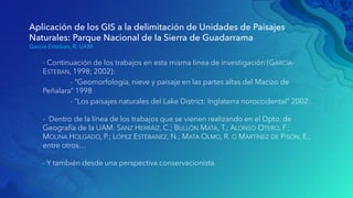 Aplicación de los GIS a la delimitación de unidades de paisajes natur…