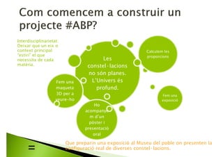 Jarchas y
sirventesios
Àrea i
Perímetre
Història
romana
Flora
Mediterrània
=
Que composin una Jarcha sobre un jardí romà i calculin l’àrea
que ocupa escrita en Arial 12. I que ho pengin a Glogster.
Interdisciplinarietat:
“Pavimentar”continguts?
FAIL
 