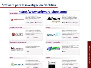 Software para la investigación científica

http://www.software-shop.com/

 
