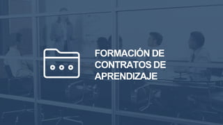 FORMACIÓN DE
CONTRATOS DE
APRENDIZAJE
 