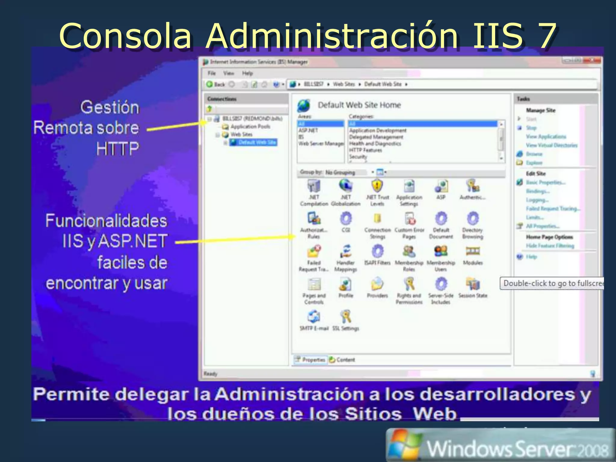 Consola Administración IIS 7
 