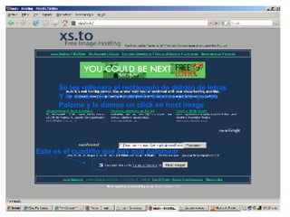 Se les rellenara el rectangulo de debajo de letras Y le daran click al cuadrito blanco para que se  Palome y le damos un click en host image Este es el cuadrito que hay que palomear 