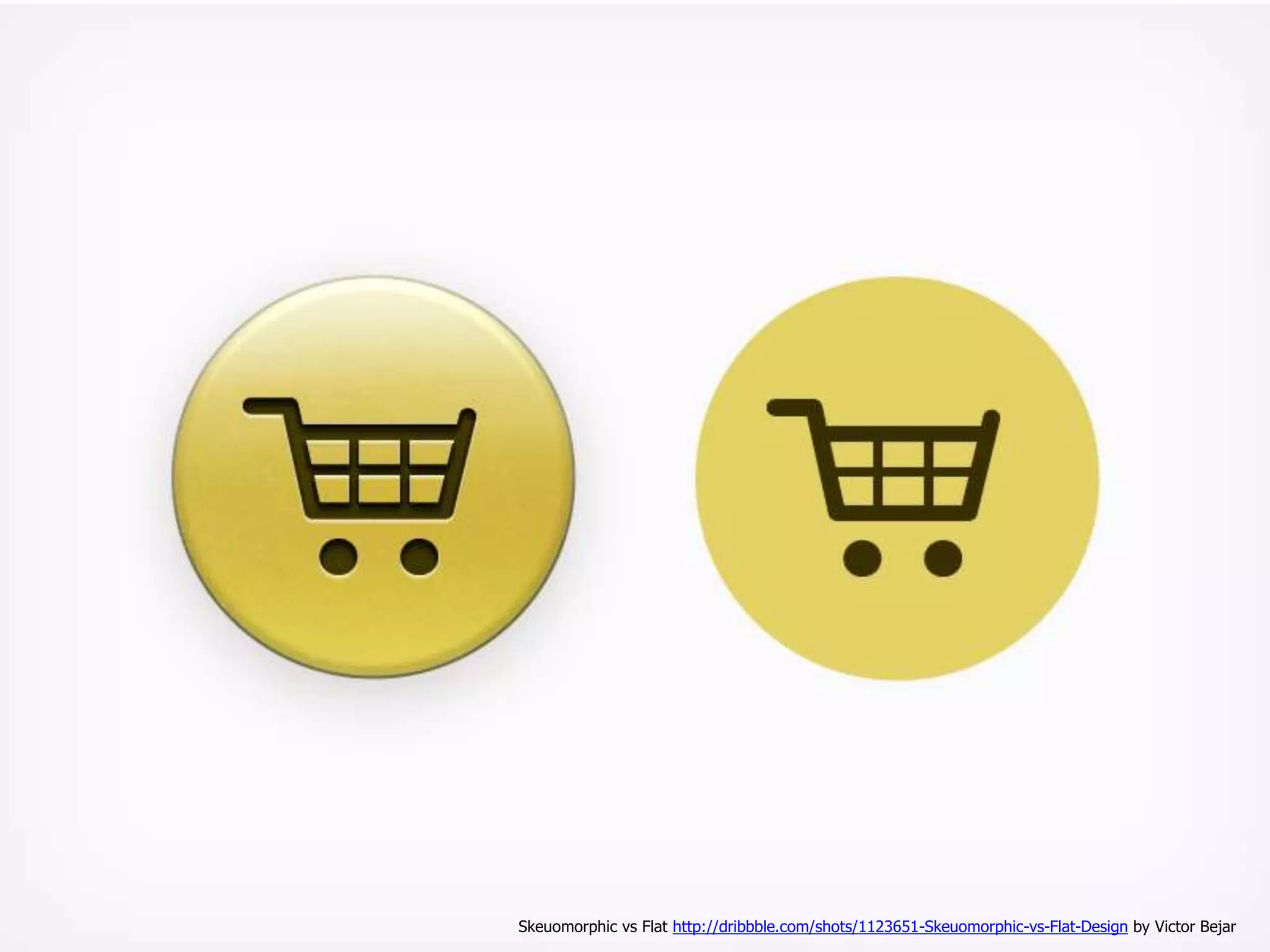 Skeuomorphic vs Flat http://dribbble.com/shots/1123651-Skeuomorphic-vs-Flat-Design by Victor Bejar
 