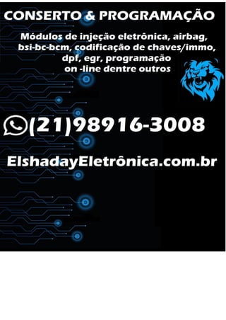 Conserto Manutenção Reparo Módulos Injeção eletrônica salvados recuperação de Modulos ecu enchente
Conserto; modulo; módul...