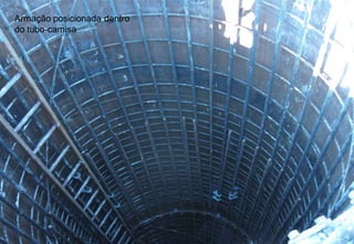 Armação posicionada dentro
do tubo-camisa
 