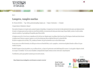 http://www.tesourosdegalicia.com/lamprea-vampiro-marino/
 