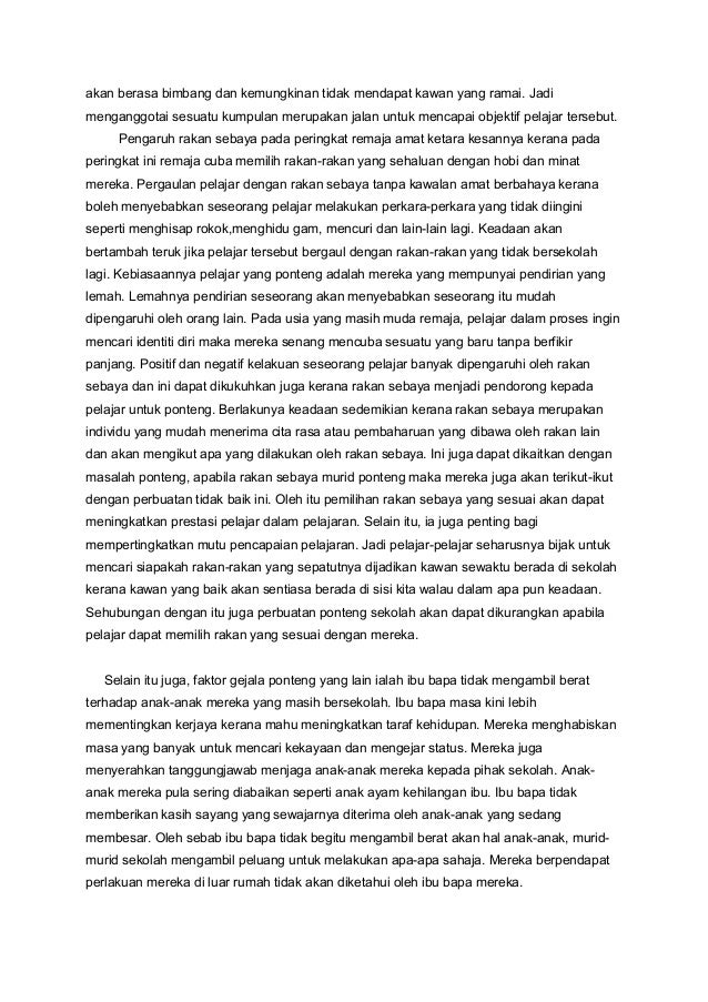 Ponteng Merupakan Satu Perbuatan Salah Laku Dan Melanggar Peraturan S