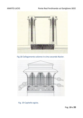 AMATO LUCIO Ponte Real Ferdinando sul Garigliano 1832
Pag. 19 a 35
Fig.18 Collegamento colonne in cima secondo Navier.
Fig...