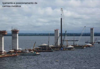 Içamento e posicionamento da
camisa metálica

 