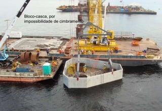 Bloco-casca, por
impossibilidade de cimbramento

 