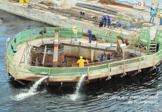 Bloco-casca, por impossibilidade
de cimbramento

 