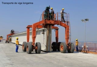 Transporte de viga longarina

Lançamento de vigas

 