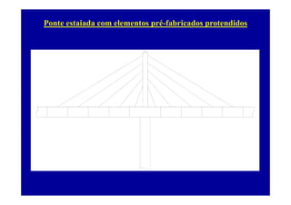 Ponte estaiada com elementos pré-fabricados protendidos
 