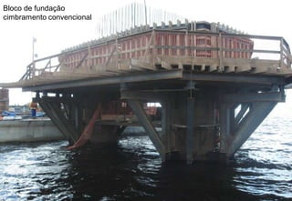 Bloco de fundação 
cimbramento convencional 
 
