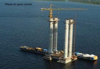 Pilares do apoio central 
 