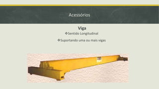 Acessórios
Viga
Sentido Longitudinal
Suportando uma ou mais vigas

 