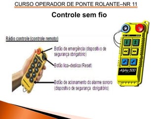 CURSO OPERADOR DE PONTE ROLANTE–NR 11
Controle sem fio
 