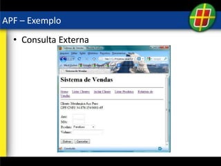 APF – Exemplo
• Consulta Externa
 