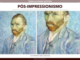 TEORIA DE DESIGN ARTÍSTICO 
PÓS-IMPRESSIONISMO 
AUTO-RETRATO (1889) - VAN GOGH 
www.mauriciomallet.com 
Detalhe 
 