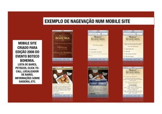 MOBILE WEB, SITES OTIMIZADOS
 