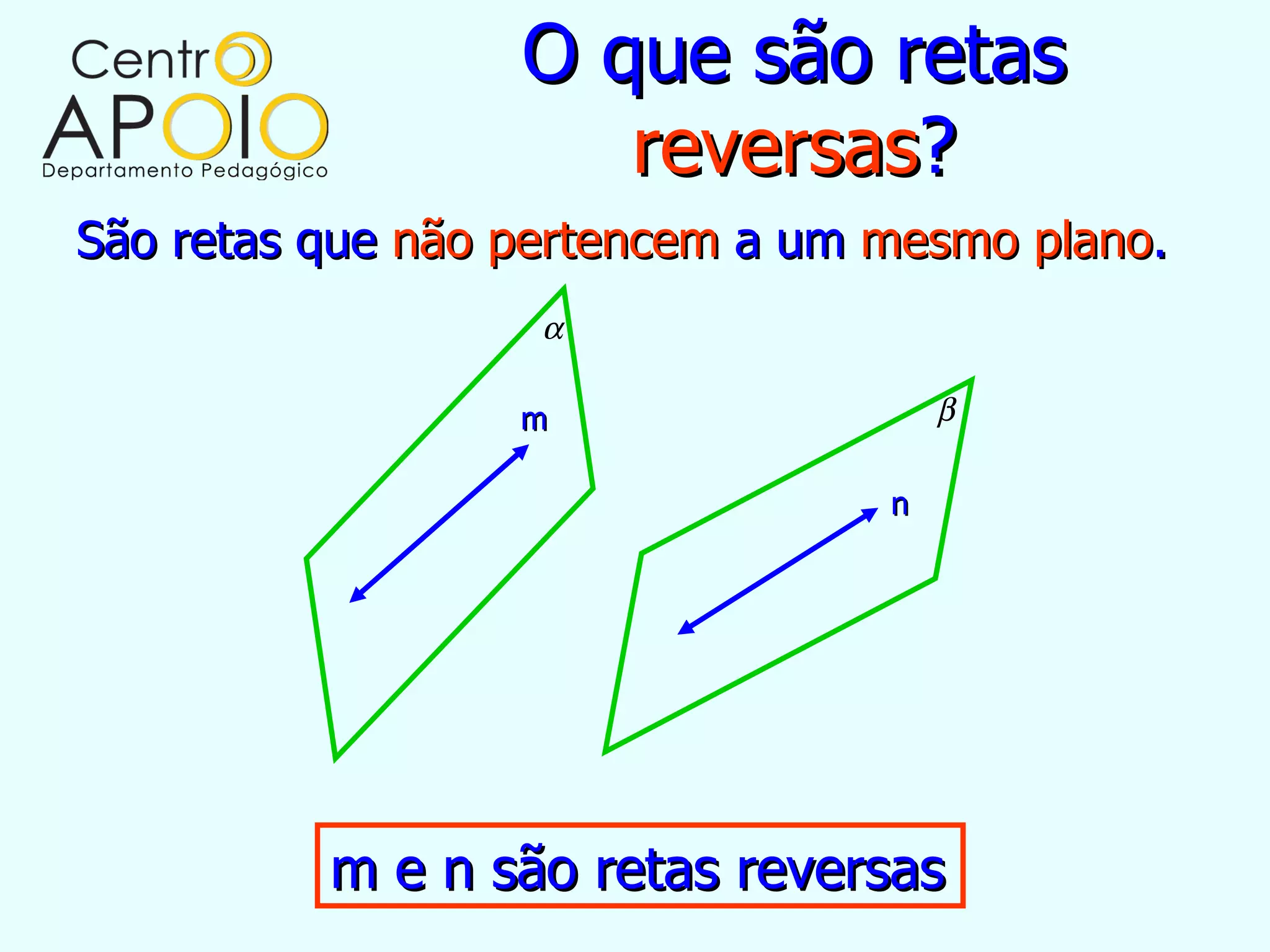 www.AulasDeMatematicaApoio.com - Matemática - Retas, Planos e Pontos | PPT