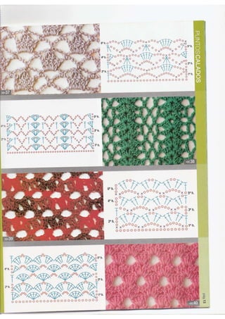 Pontos diversos de crochê - gráficos