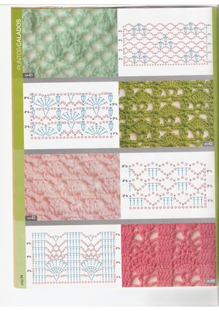 Pontos diversos de crochê - gráficos