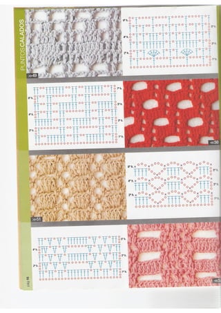 Pontos diversos de crochê - gráficos