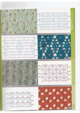 Pontos diversos de crochê - gráficos