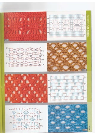 Pontos diversos de crochê - gráficos